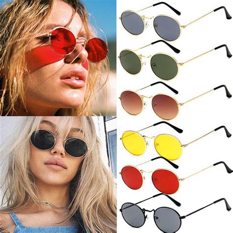 vintage retro oval sunglasses|More.